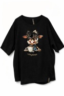 T-shirt Vayana Krowa z kawą - czarny, rozmiar 3