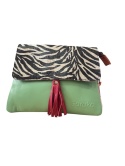 Torebka skórzana Soruka Zebra Mint