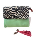 Torebka skórzana Soruka Zebra Mint