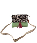 Torebka skórzana Soruka Zebra Mint