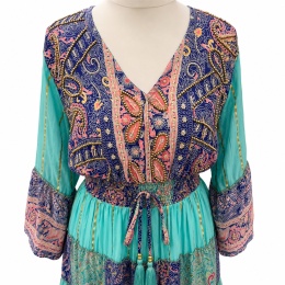 Sukienka Premium Boho - Turkus Boho