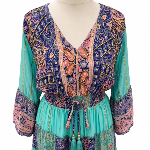 Sukienka Premium Boho - Turkus Boho