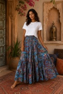 Mystic Indigo - Spódnica Maxi Boho