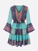 Sukienka Premium Boho - Turkus Boho