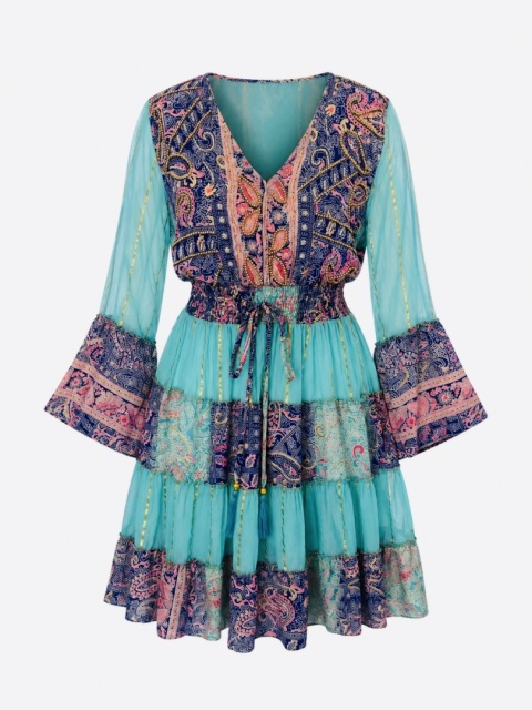 Sukienka Premium Boho - Turkus Boho