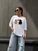 T-shirt „Jamniki Vayana” – White 🤍🐾Rozmiar 3