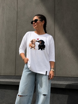 T-shirt „Jamniki Vayana” – White 🤍🐾Rozmiar 3